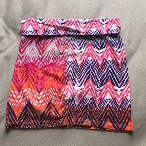 Bright-Colored Mini Skirt